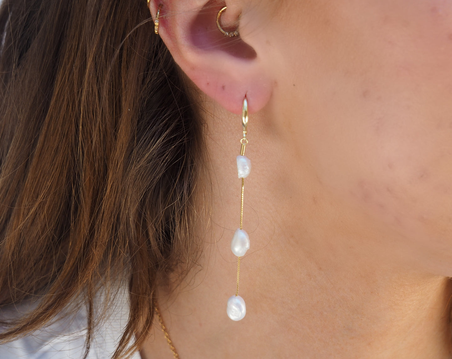 Bridal Pearl Drop Earrings