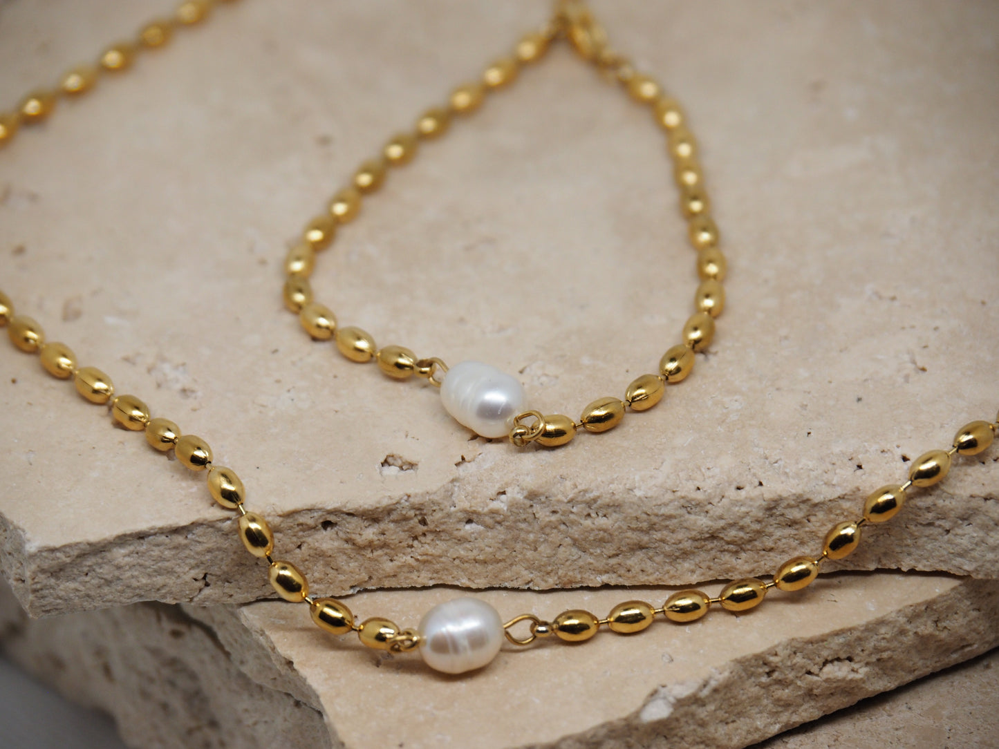 Golden Grace Pearl Bracelet
