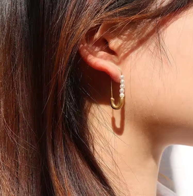 Positano Safety Pin Earrings