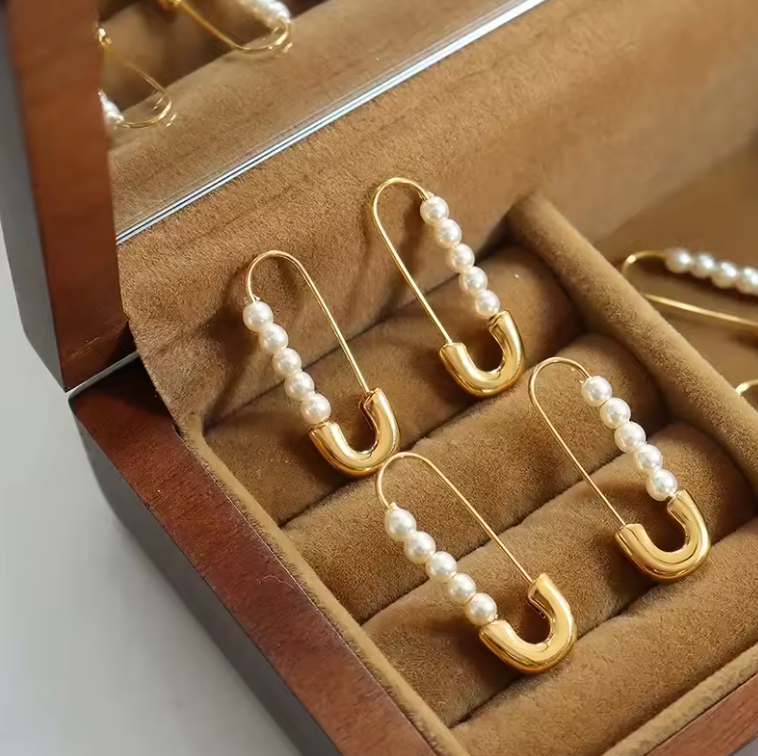 Positano Safety Pin Earrings