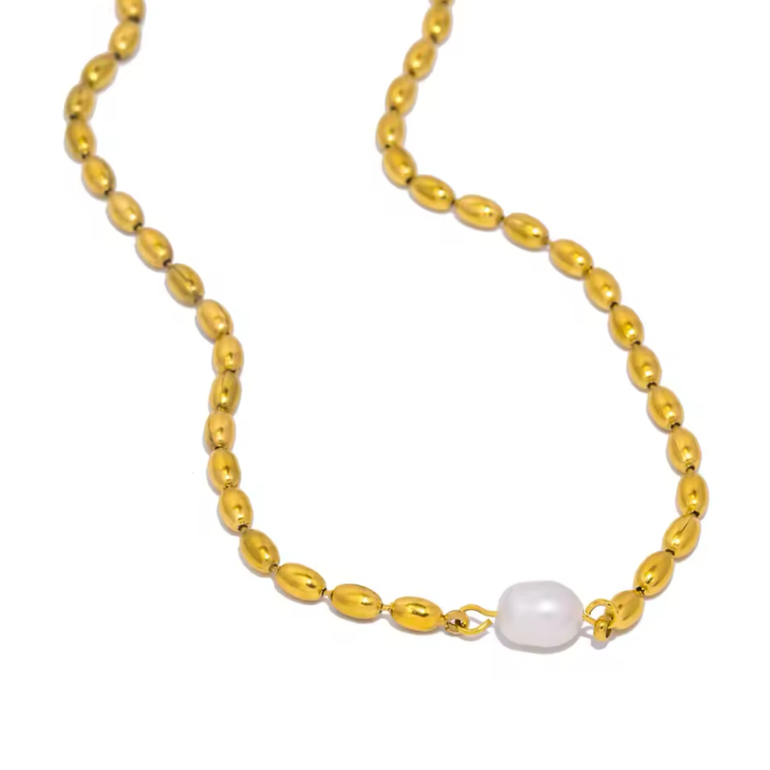 Golden Grace Pearl Necklace