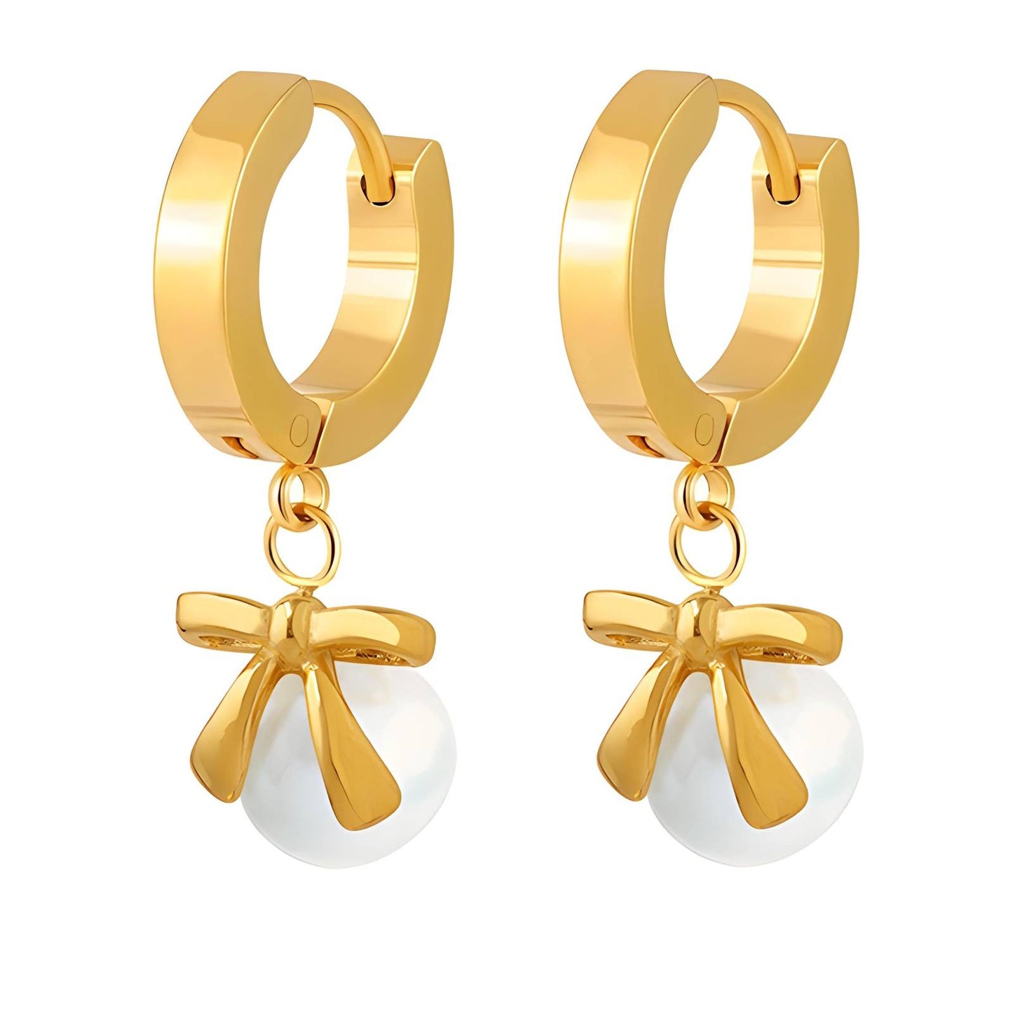 Twinkling Bow Drop Earrings