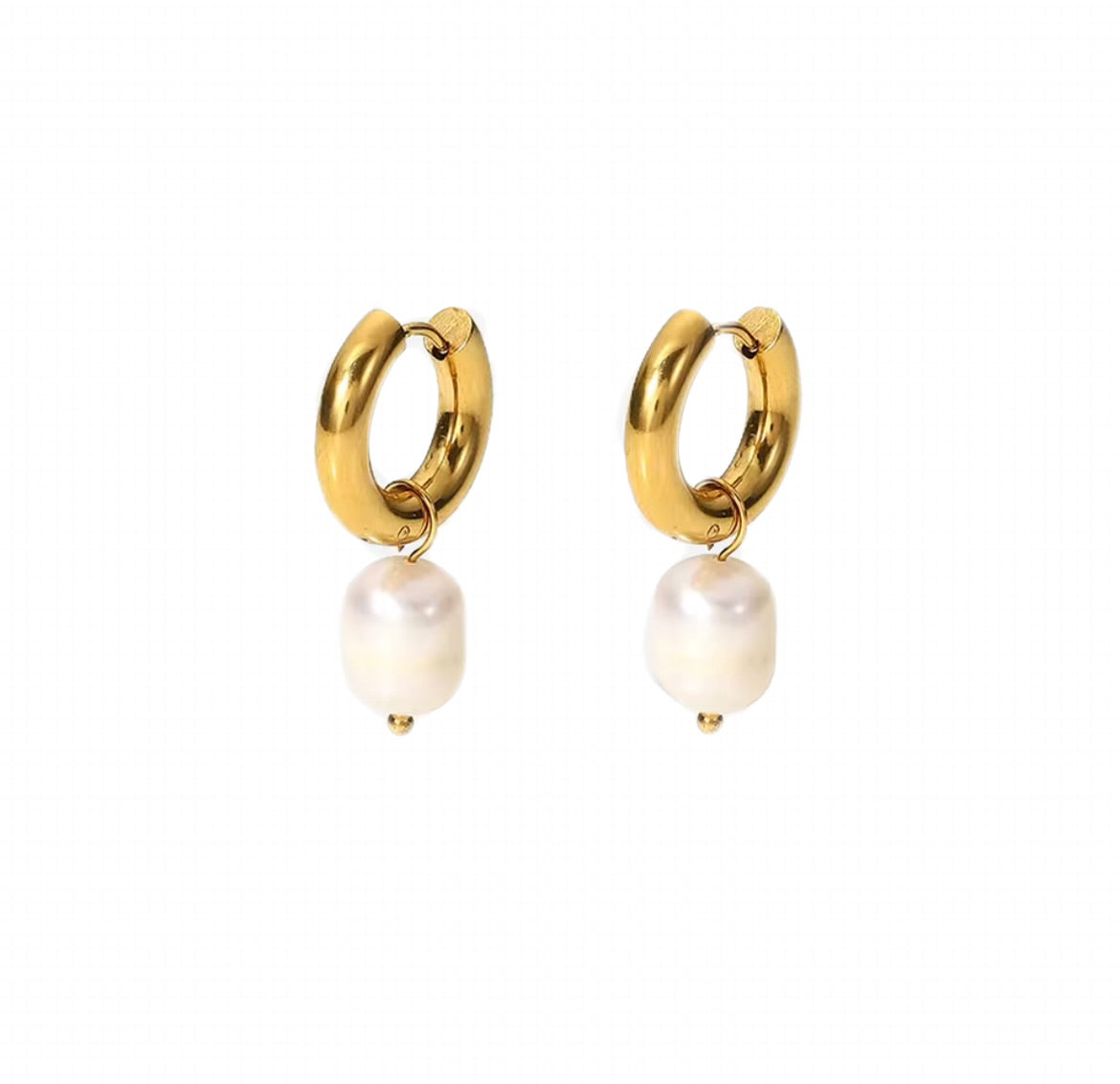 Luminous Pearl Hoops