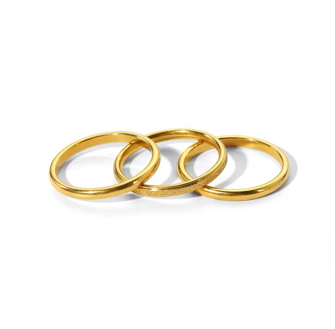 Staple Stackable Rings - Textured finish – Mia Mio