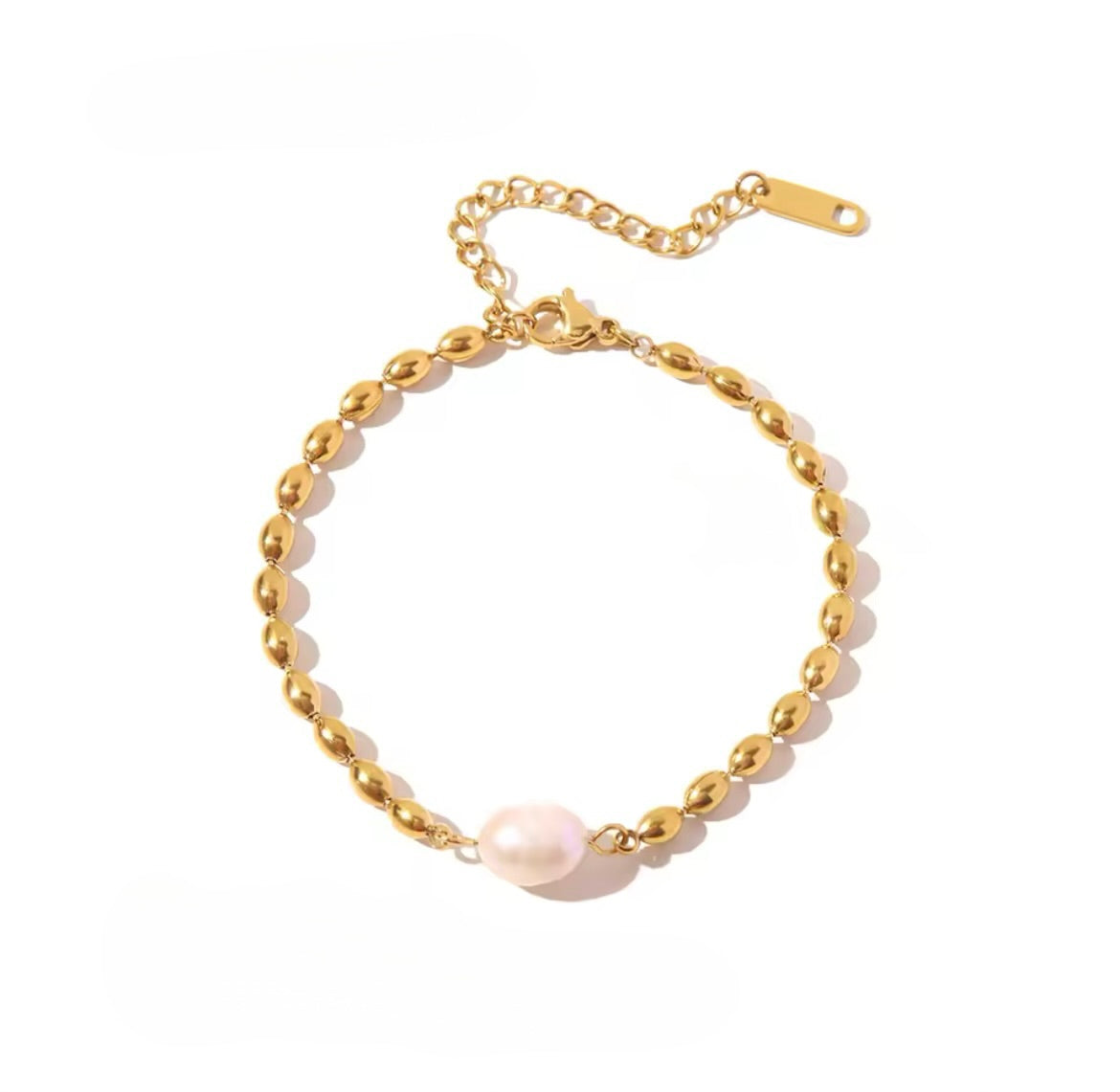 Golden Grace Pearl Bracelet