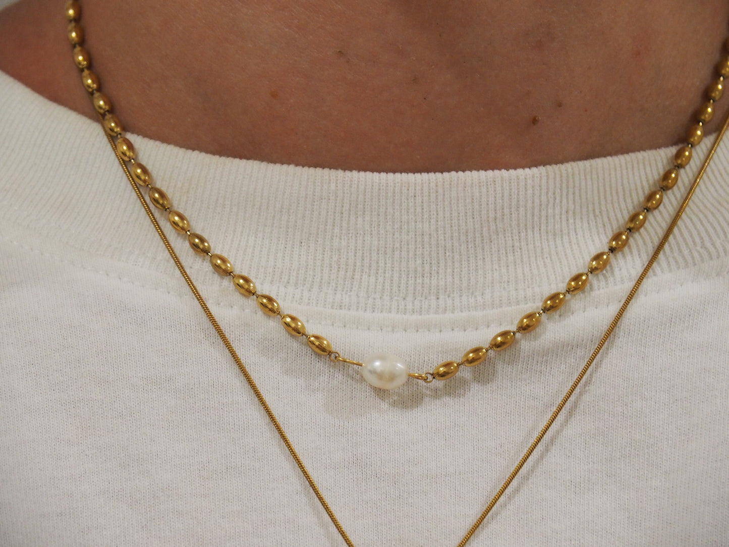 Golden Grace Pearl Necklace