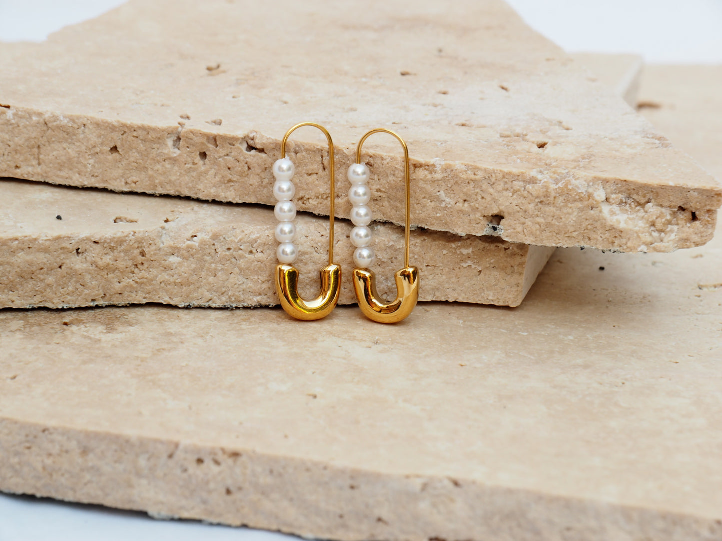 Positano Safety Pin Earrings