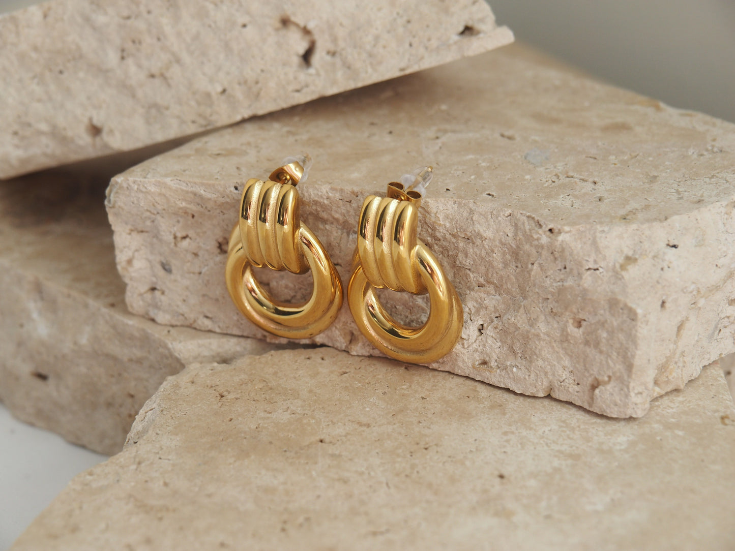 Laylani Twist Studs Gold