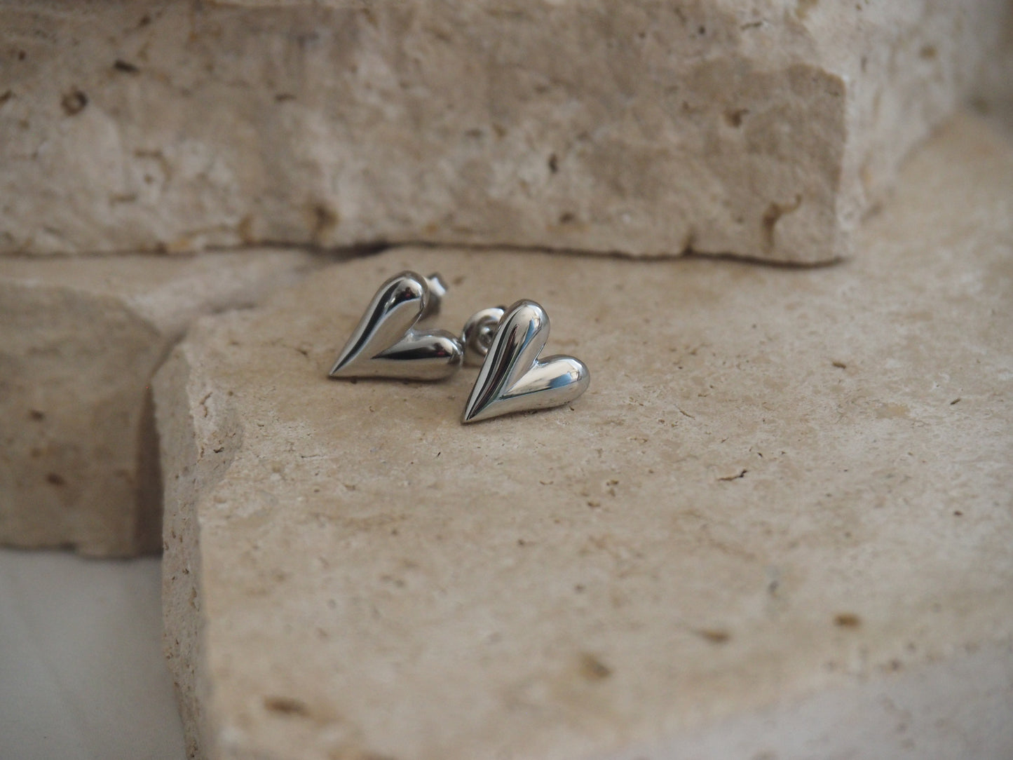 St Valentine Studs Silver