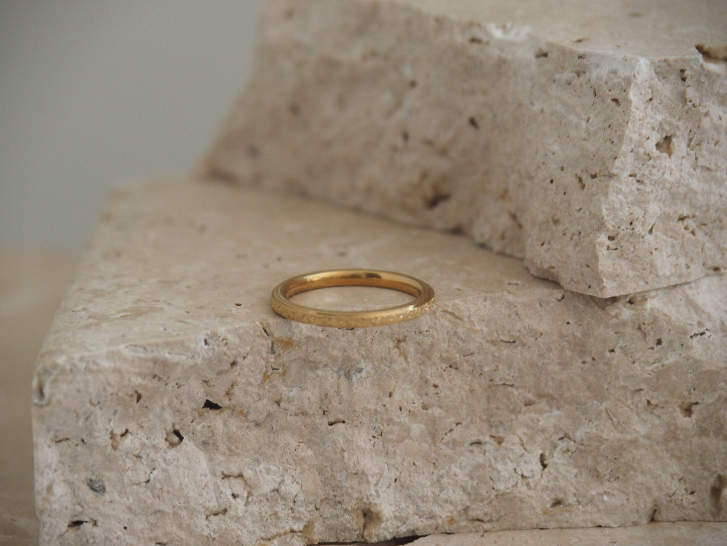 Staple Stackable Rings - Textured finish