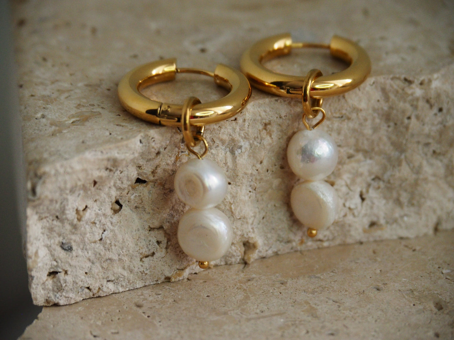 Pearl Cascade Hoops